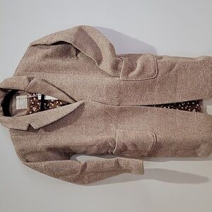 NWT Rylee + Cru Longline Coat Sz 10-12 Yrs Cinnamon